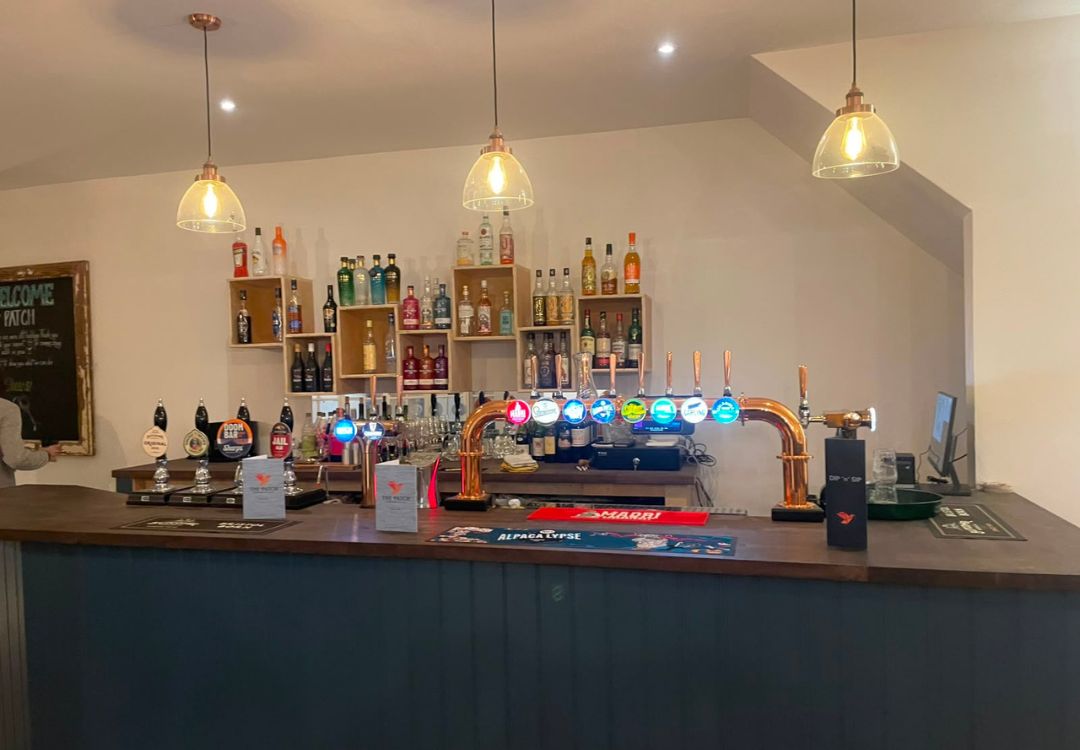 The restored bar inside The Patch, Bideford